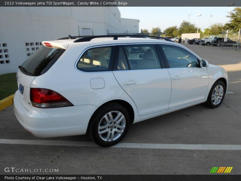 Candy White / Cornsilk Beige 2013 Volkswagen Jetta TDI SportWagen
