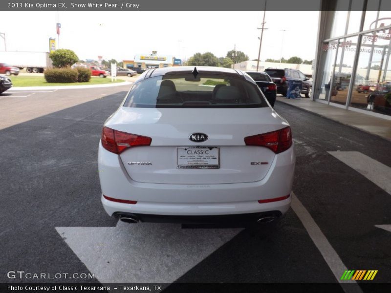 Snow White Pearl / Gray 2013 Kia Optima EX