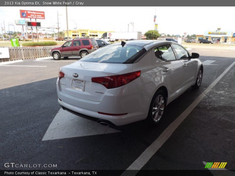 Snow White Pearl / Gray 2013 Kia Optima EX