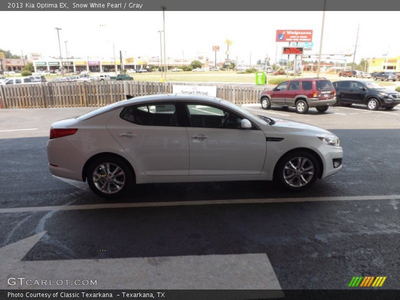 Snow White Pearl / Gray 2013 Kia Optima EX