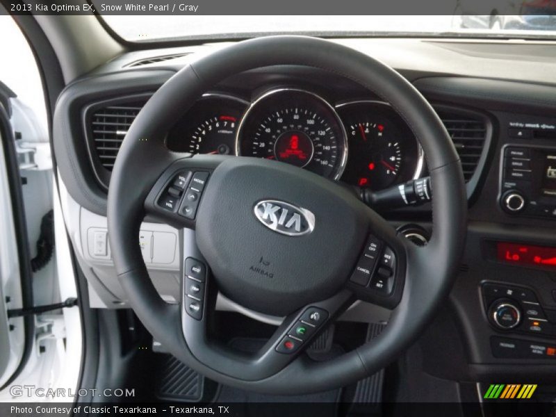 Snow White Pearl / Gray 2013 Kia Optima EX