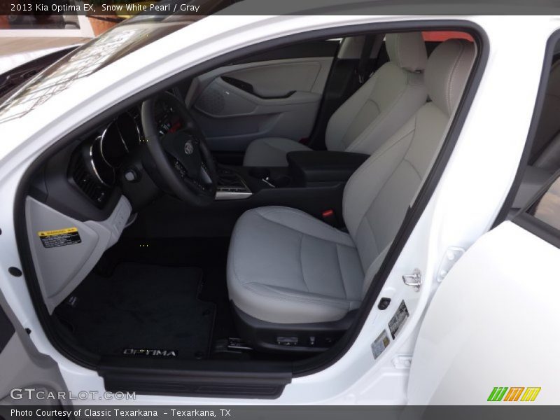 Snow White Pearl / Gray 2013 Kia Optima EX