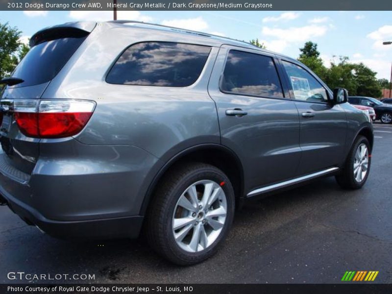 Mineral Gray Metallic / Dark Graystone/Medium Graystone 2012 Dodge Durango Crew AWD