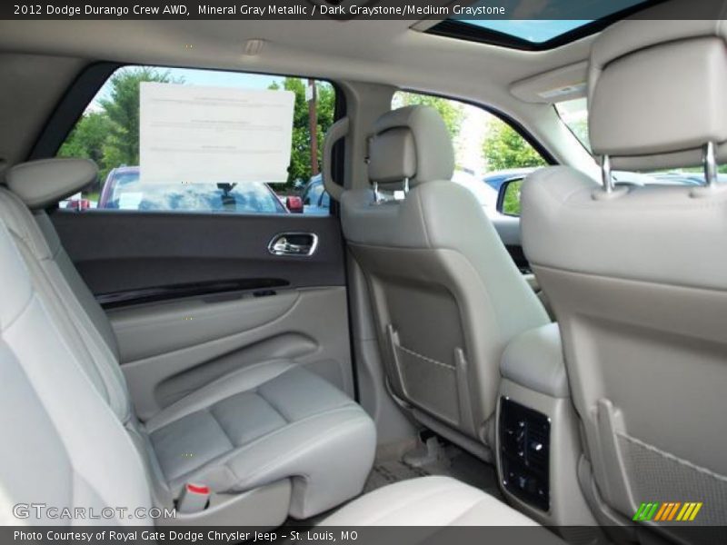 Mineral Gray Metallic / Dark Graystone/Medium Graystone 2012 Dodge Durango Crew AWD