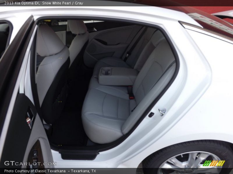 Snow White Pearl / Gray 2013 Kia Optima EX