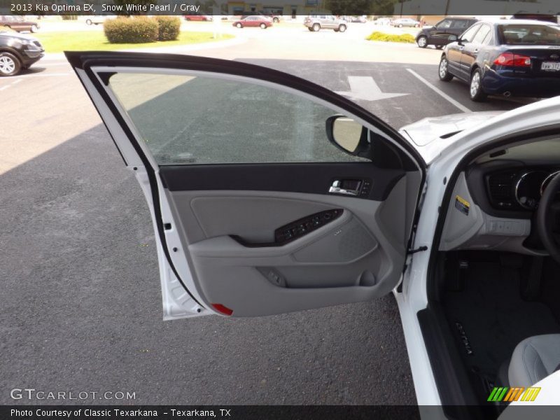 Snow White Pearl / Gray 2013 Kia Optima EX