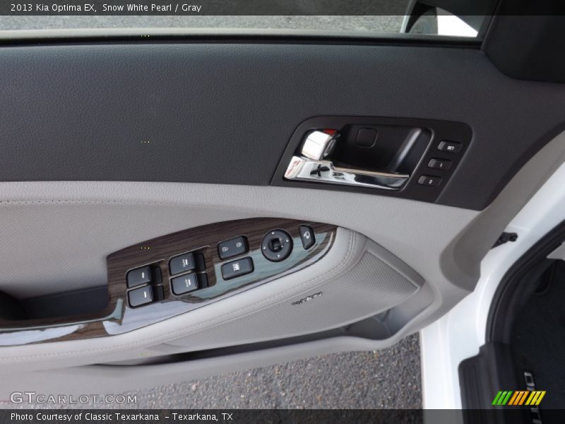Snow White Pearl / Gray 2013 Kia Optima EX