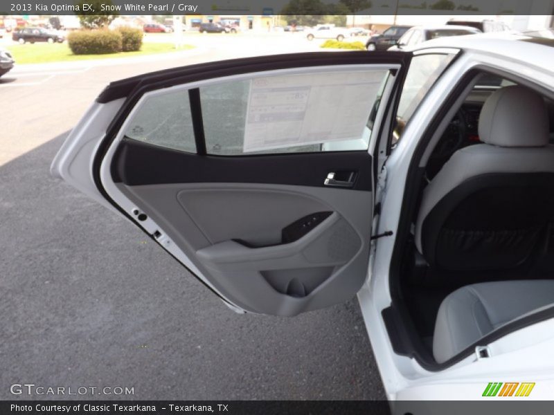 Snow White Pearl / Gray 2013 Kia Optima EX