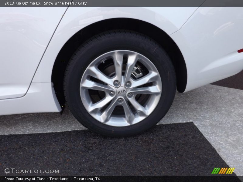 Snow White Pearl / Gray 2013 Kia Optima EX