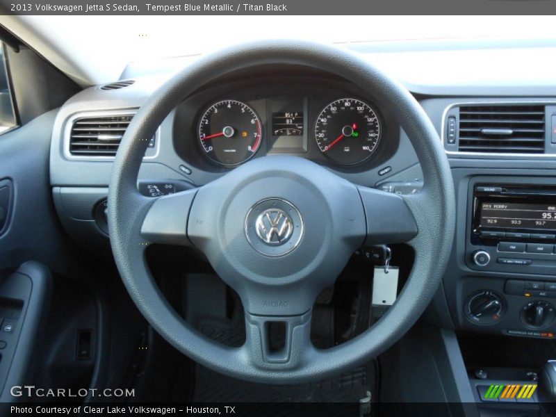 Tempest Blue Metallic / Titan Black 2013 Volkswagen Jetta S Sedan