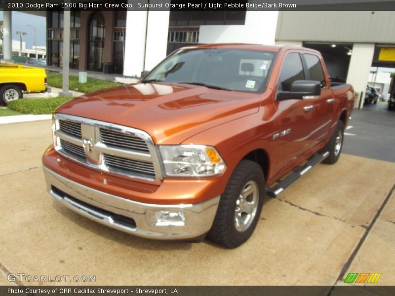 Sunburst Orange Pearl / Light Pebble Beige/Bark Brown 2010 Dodge Ram 1500 Big Horn Crew Cab