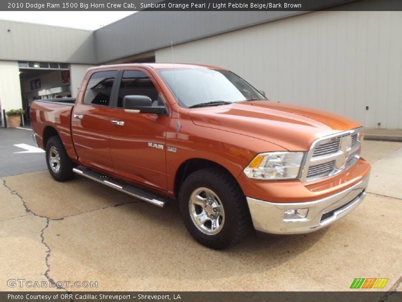 Sunburst Orange Pearl / Light Pebble Beige/Bark Brown 2010 Dodge Ram 1500 Big Horn Crew Cab
