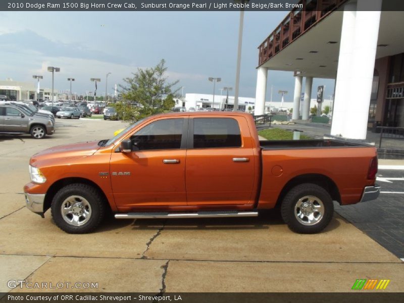 Sunburst Orange Pearl / Light Pebble Beige/Bark Brown 2010 Dodge Ram 1500 Big Horn Crew Cab