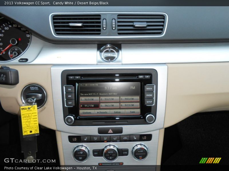 Candy White / Desert Beige/Black 2013 Volkswagen CC Sport