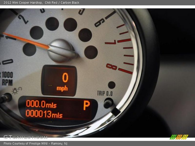 Chili Red / Carbon Black 2012 Mini Cooper Hardtop