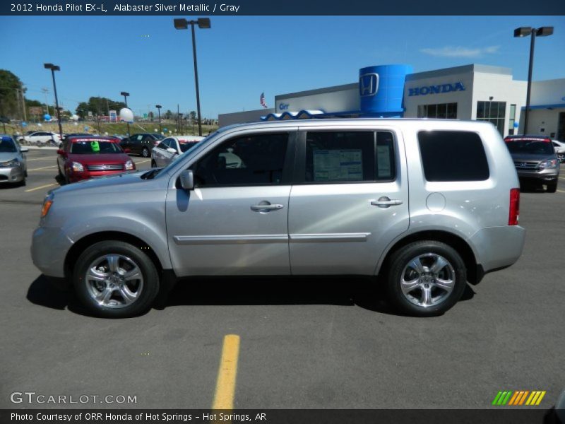 Alabaster Silver Metallic / Gray 2012 Honda Pilot EX-L