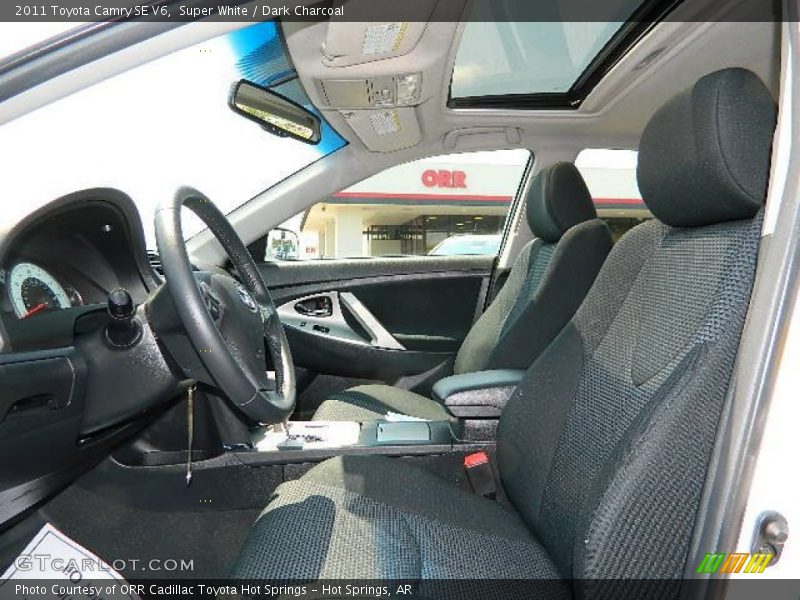 Super White / Dark Charcoal 2011 Toyota Camry SE V6