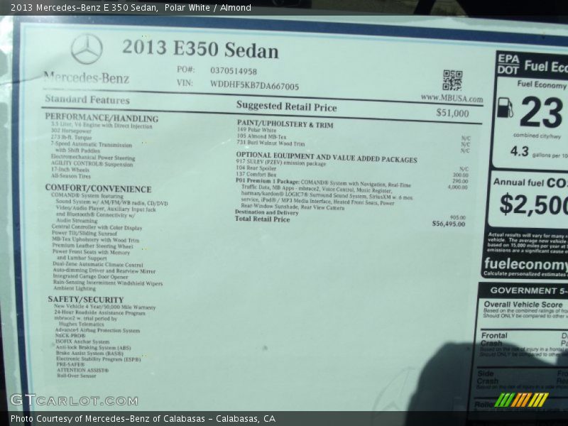 Polar White / Almond 2013 Mercedes-Benz E 350 Sedan