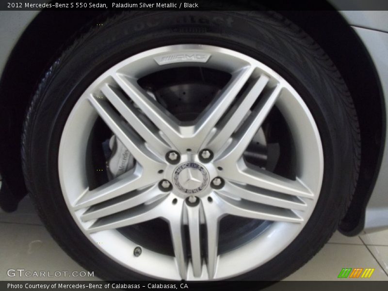 Paladium Silver Metallic / Black 2012 Mercedes-Benz S 550 Sedan