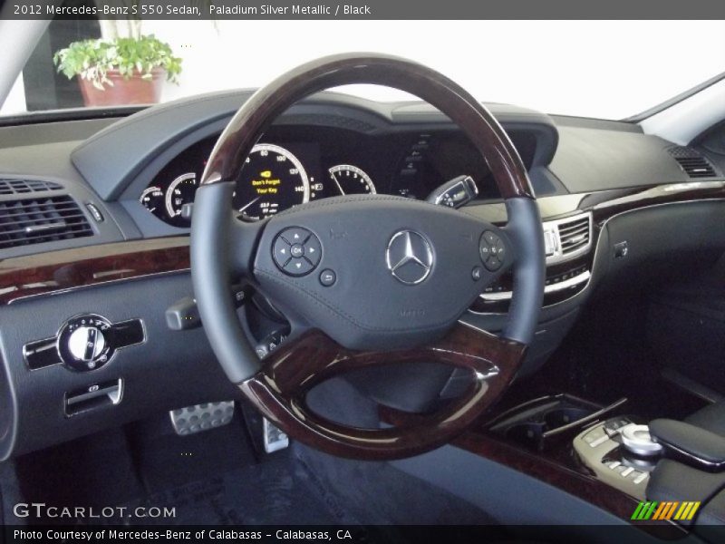 Paladium Silver Metallic / Black 2012 Mercedes-Benz S 550 Sedan