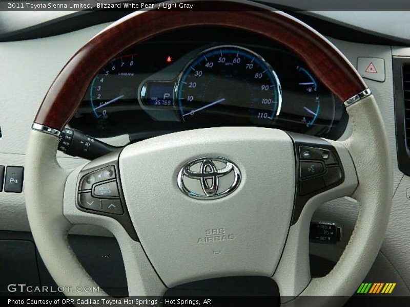 Blizzard White Pearl / Light Gray 2011 Toyota Sienna Limited