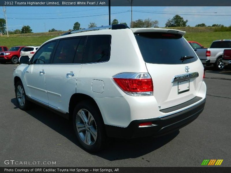 Blizzard White Pearl / Ash 2012 Toyota Highlander Limited