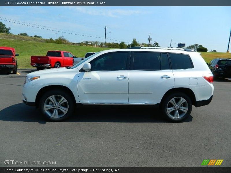 Blizzard White Pearl / Ash 2012 Toyota Highlander Limited