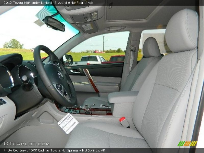Blizzard White Pearl / Ash 2012 Toyota Highlander Limited