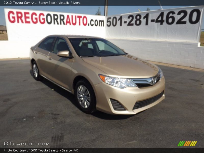 Sandy Beach Metallic / Ivory 2012 Toyota Camry L