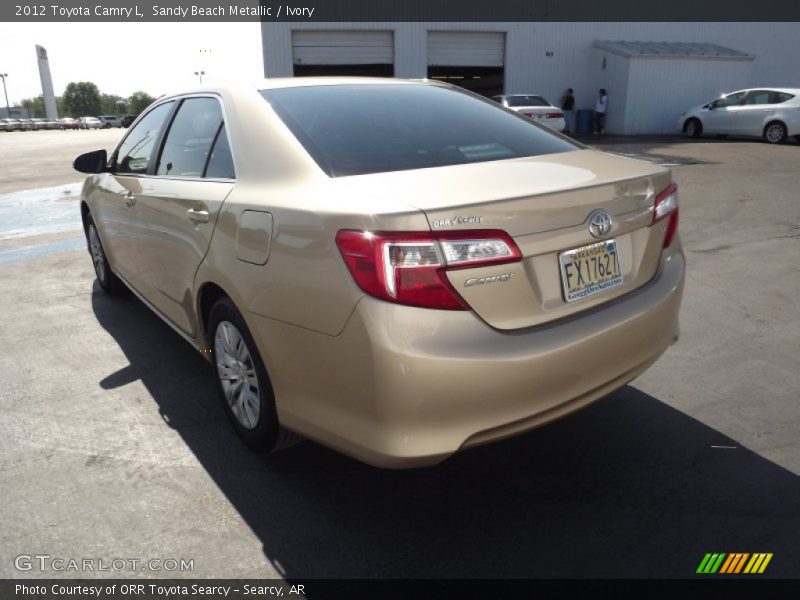 Sandy Beach Metallic / Ivory 2012 Toyota Camry L