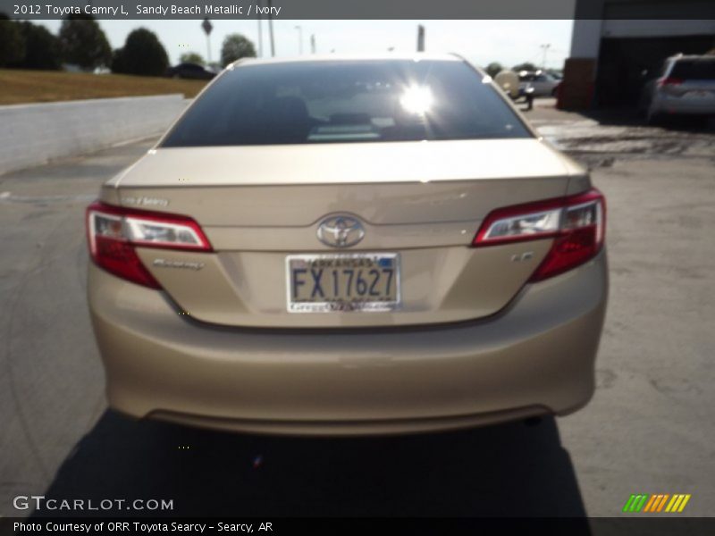 Sandy Beach Metallic / Ivory 2012 Toyota Camry L