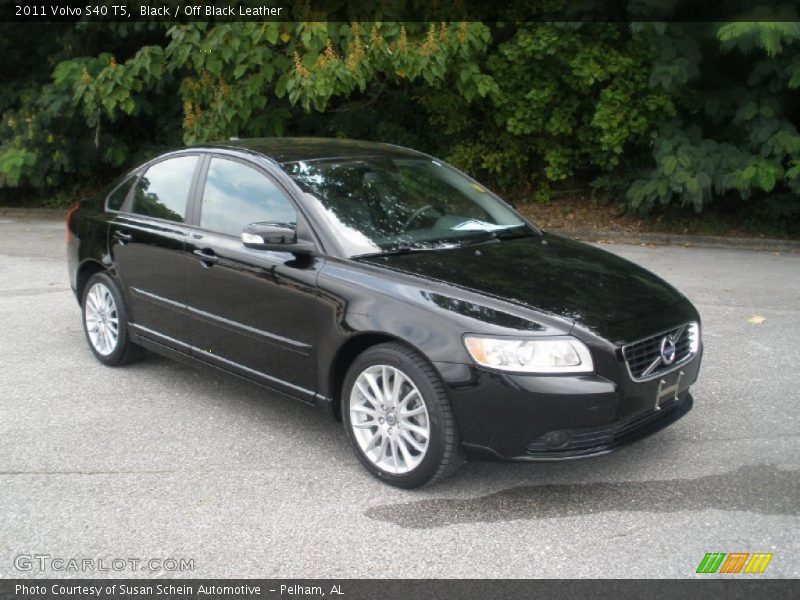 Black / Off Black Leather 2011 Volvo S40 T5