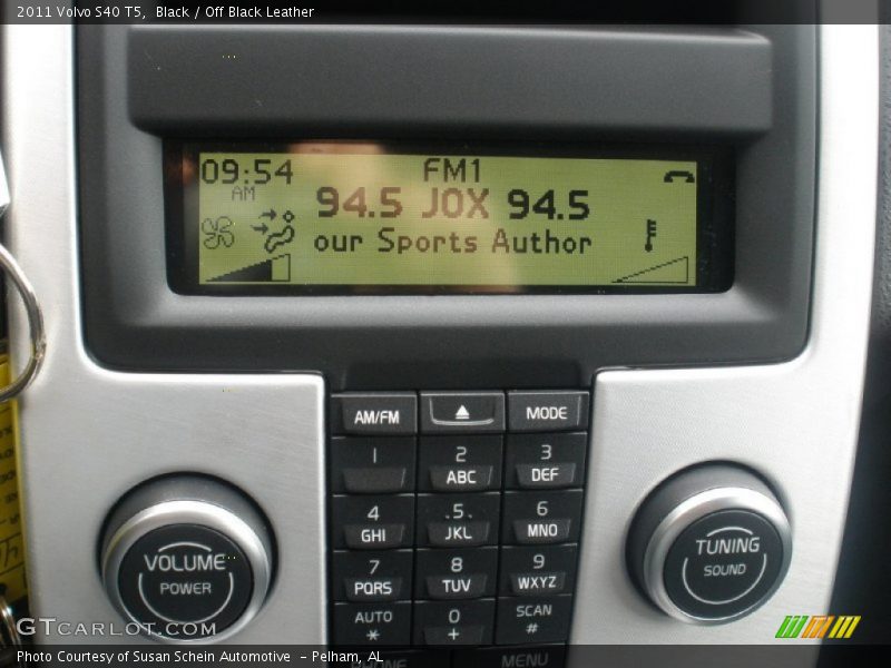 Black / Off Black Leather 2011 Volvo S40 T5