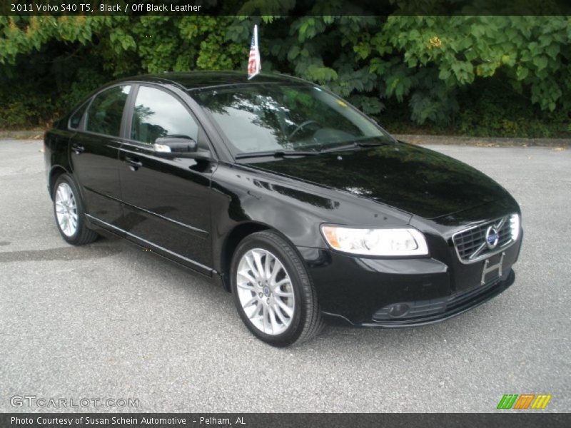Black / Off Black Leather 2011 Volvo S40 T5