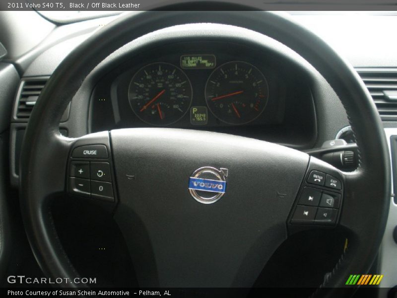Black / Off Black Leather 2011 Volvo S40 T5