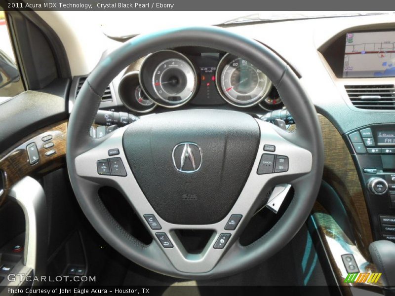 Crystal Black Pearl / Ebony 2011 Acura MDX Technology