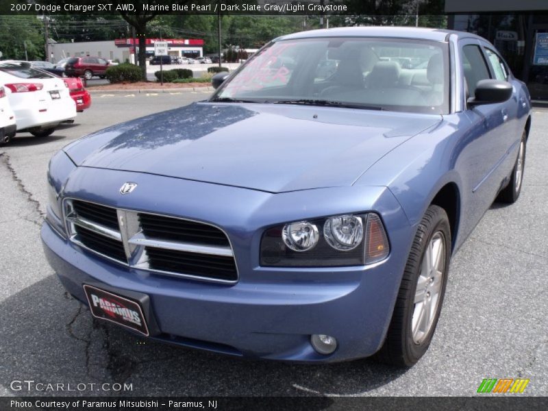 Marine Blue Pearl / Dark Slate Gray/Light Graystone 2007 Dodge Charger SXT AWD
