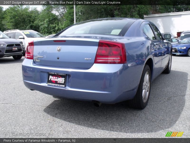 Marine Blue Pearl / Dark Slate Gray/Light Graystone 2007 Dodge Charger SXT AWD