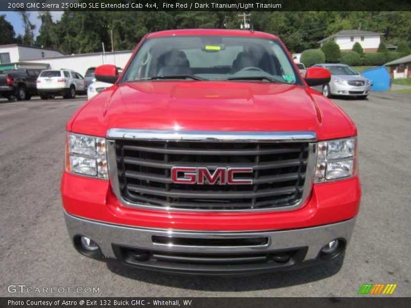 Fire Red / Dark Titanium/Light Titanium 2008 GMC Sierra 2500HD SLE Extended Cab 4x4