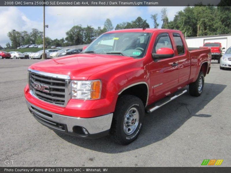 Fire Red / Dark Titanium/Light Titanium 2008 GMC Sierra 2500HD SLE Extended Cab 4x4