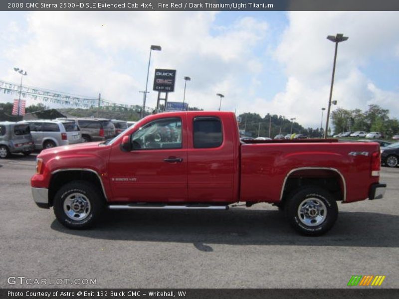Fire Red / Dark Titanium/Light Titanium 2008 GMC Sierra 2500HD SLE Extended Cab 4x4