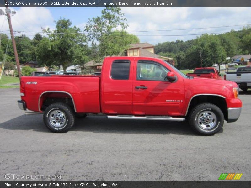 Fire Red / Dark Titanium/Light Titanium 2008 GMC Sierra 2500HD SLE Extended Cab 4x4