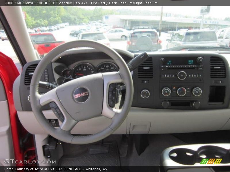 Fire Red / Dark Titanium/Light Titanium 2008 GMC Sierra 2500HD SLE Extended Cab 4x4