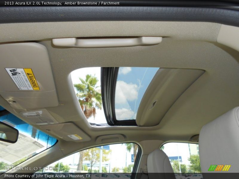 Sunroof of 2013 ILX 2.0L Technology