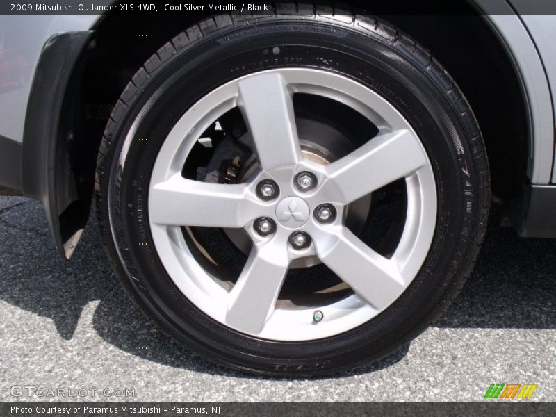 Cool Silver Metallic / Black 2009 Mitsubishi Outlander XLS 4WD