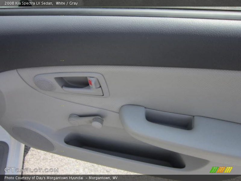 White / Gray 2008 Kia Spectra LX Sedan