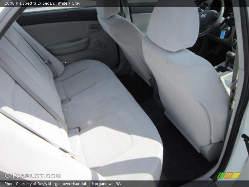 White / Gray 2008 Kia Spectra LX Sedan