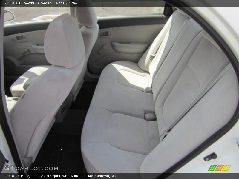 White / Gray 2008 Kia Spectra LX Sedan
