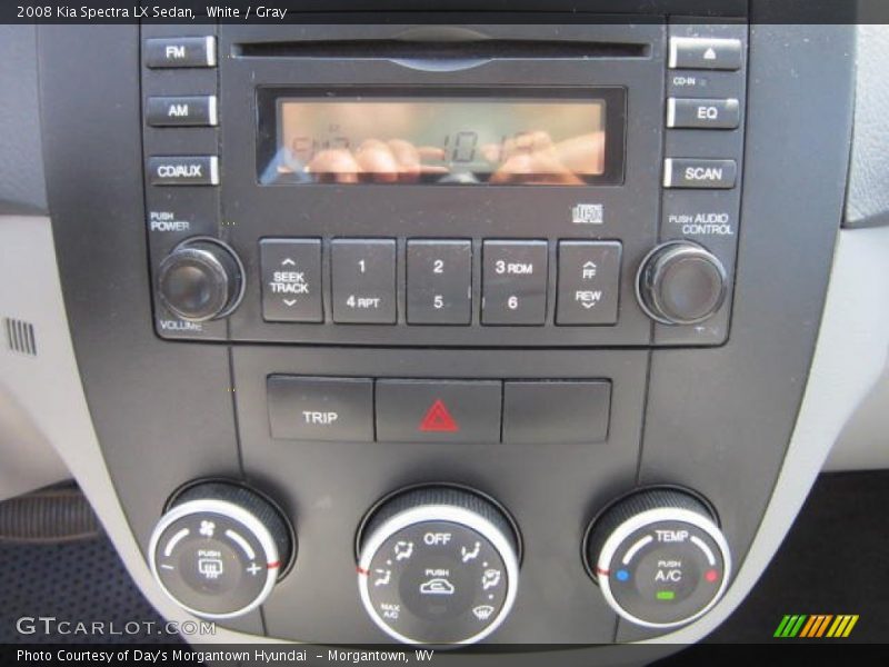 White / Gray 2008 Kia Spectra LX Sedan