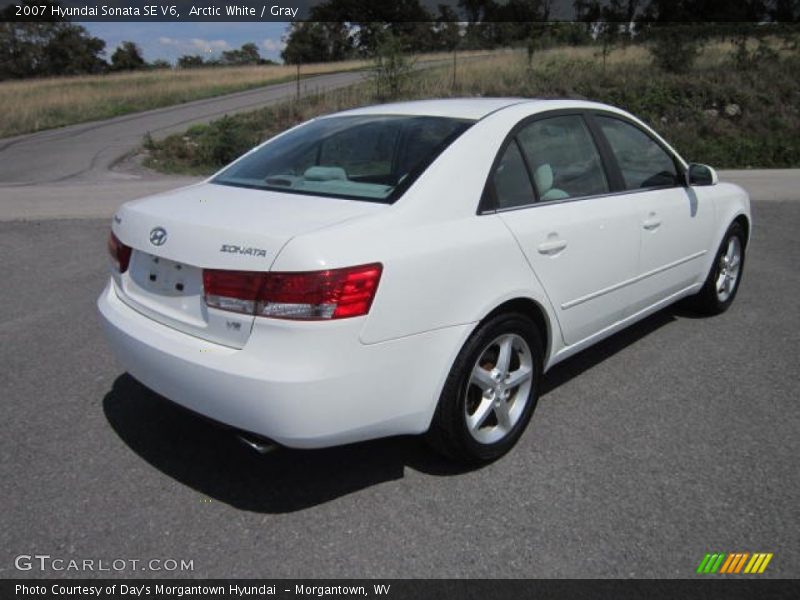 Arctic White / Gray 2007 Hyundai Sonata SE V6